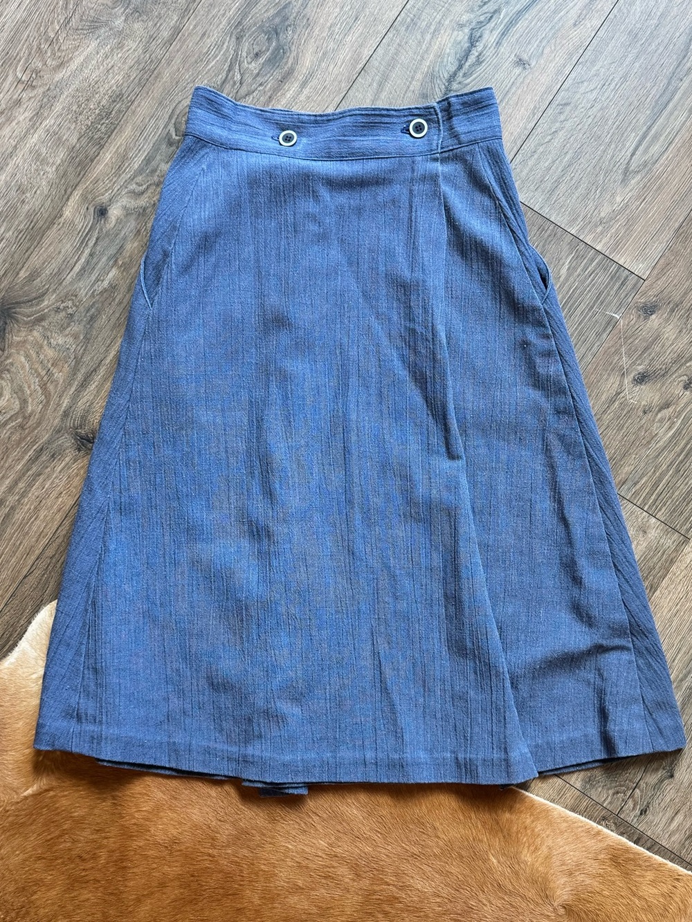 Classic A-Line Blue Skirt